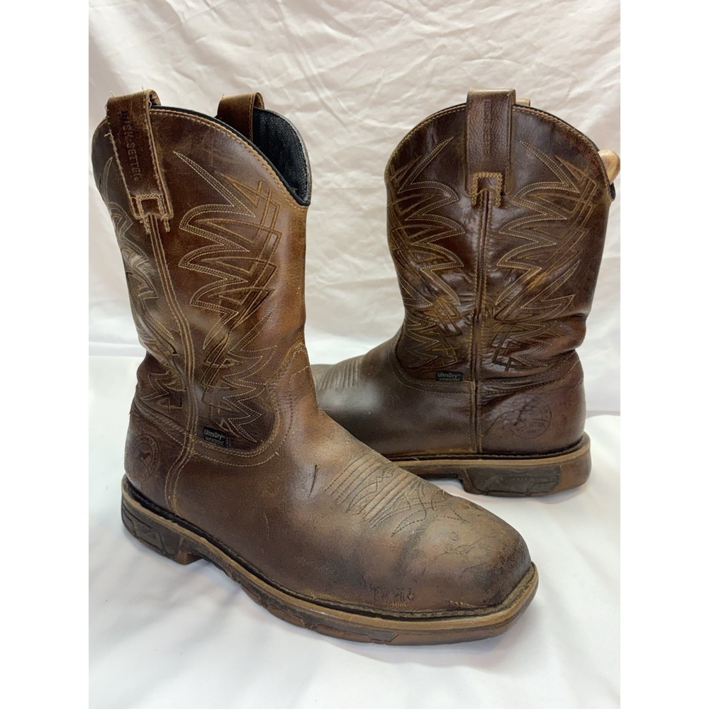 Irish Setter 83912 Marshall Mens Steel Toe Waterproof Pull On Boots Size 11 EE